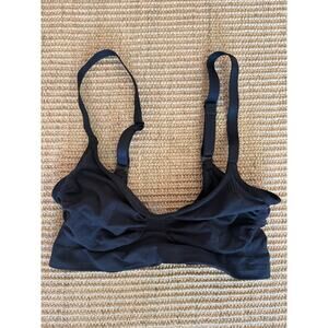 SKIMS Black Seamless Bralette Bra (Size L/XL)